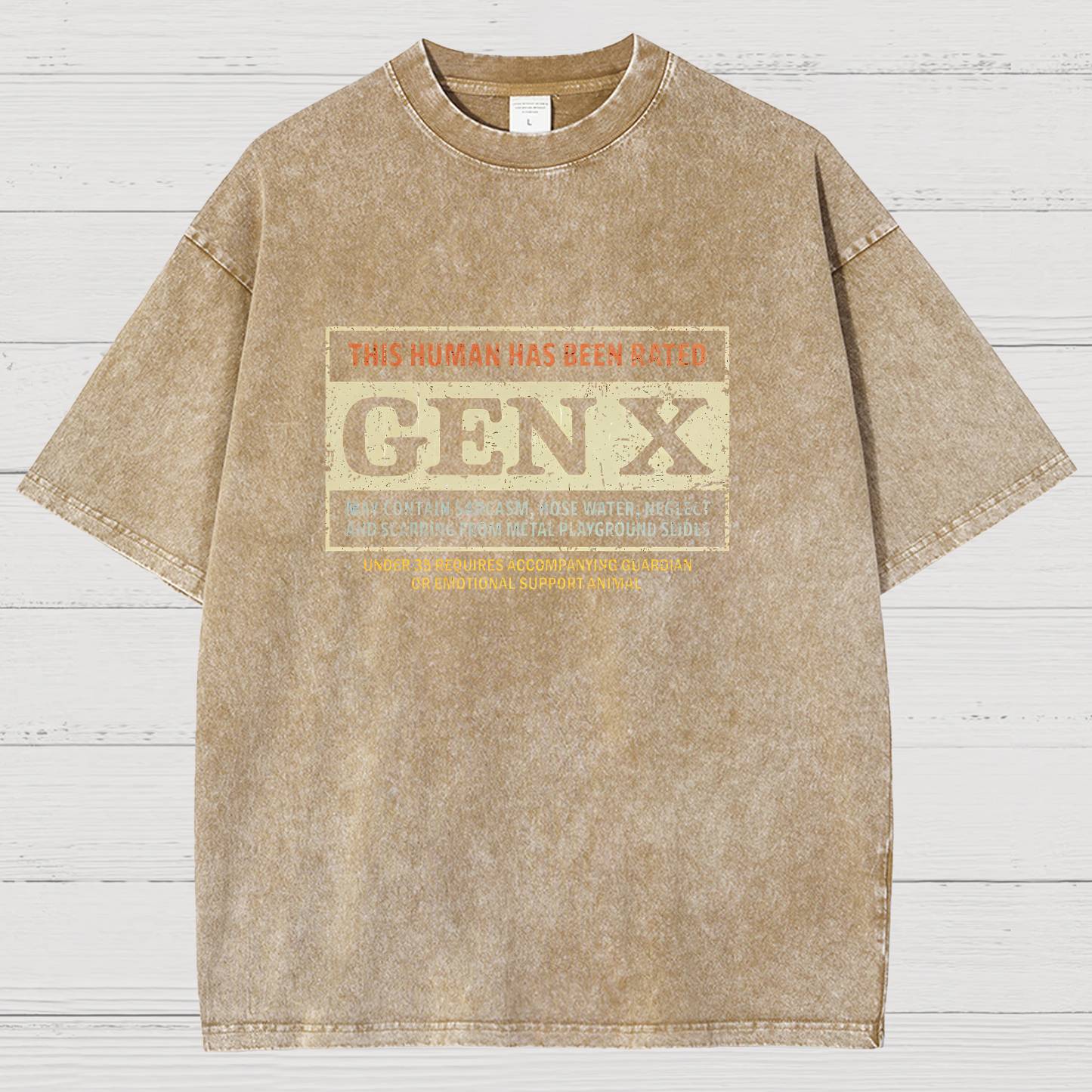 RATED GEN X Vintage Distressed T-shirt