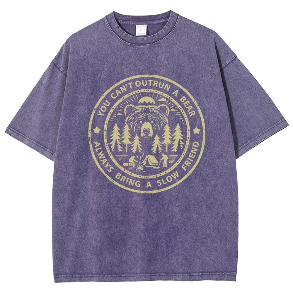 You Can't Outrun A Bear Vintage Distressed T-shirt