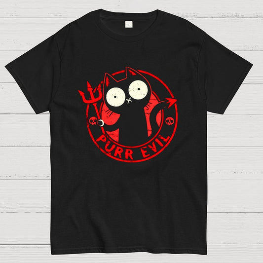 Purr Evil Cat Geek T-Shirt