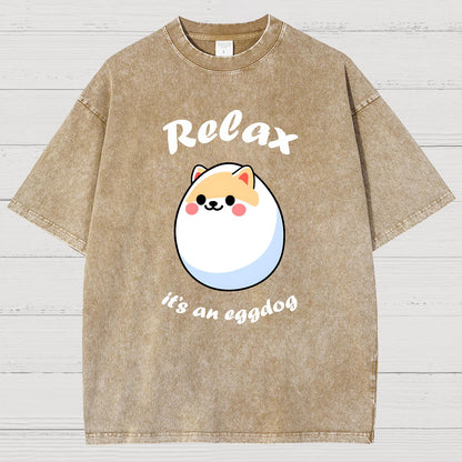Relax it's an Eggdog Vintage Distressed T-shirt