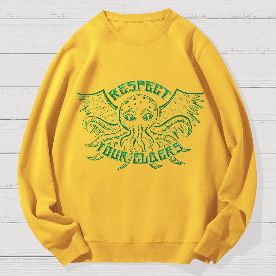 Respect Your Elder Gods Geek Cotton Sweatshirt