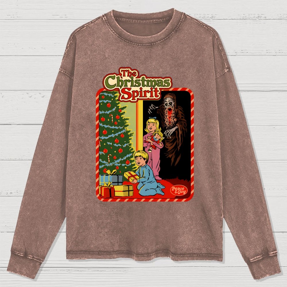 The Christmas Spirit Washed Long Sleeve Tee