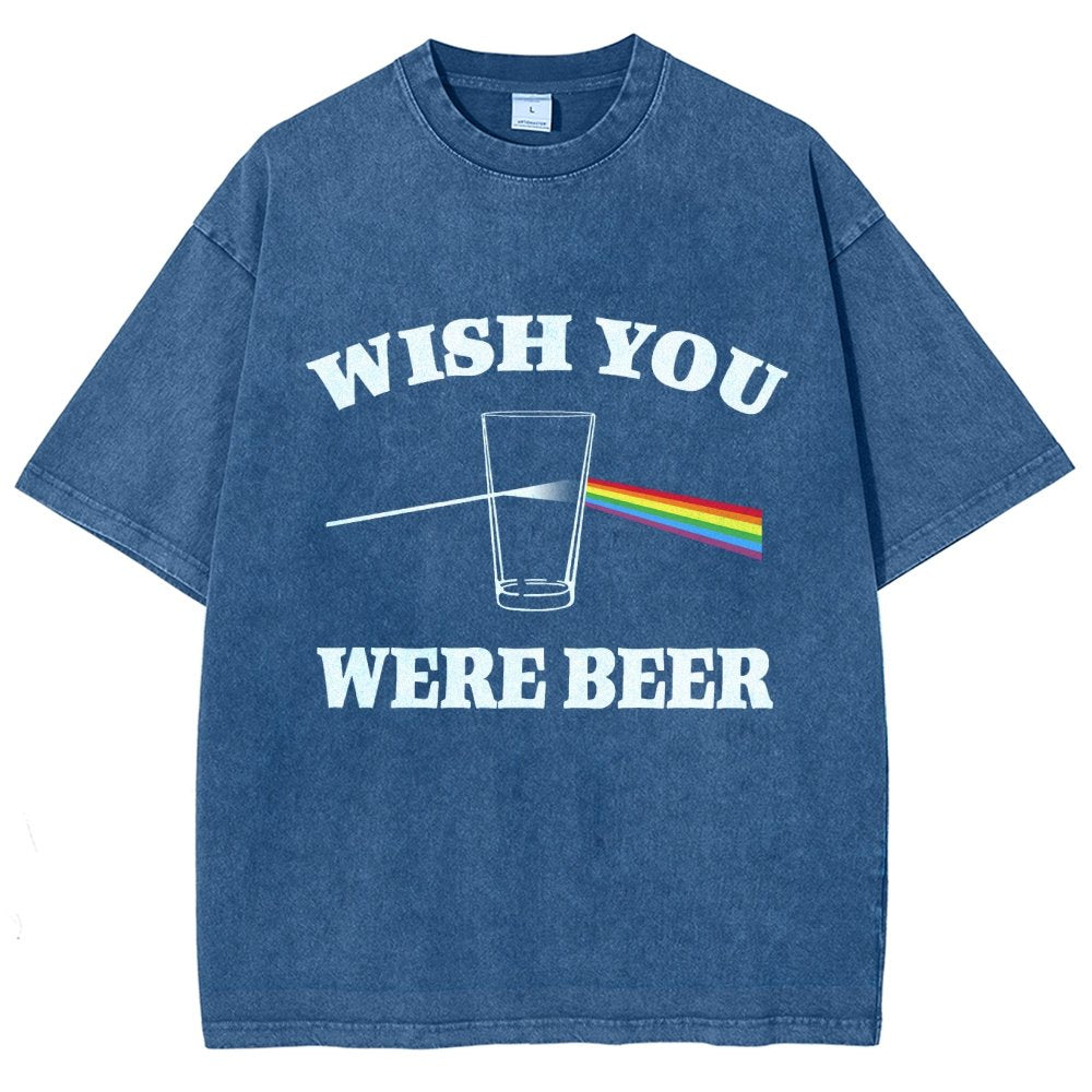 Wish You Were Beer Vintage Distressed T-shirt