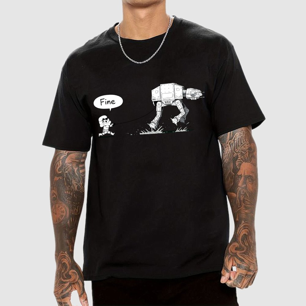 Empire Robot Dog-Planet Battles Geek T-Shirt