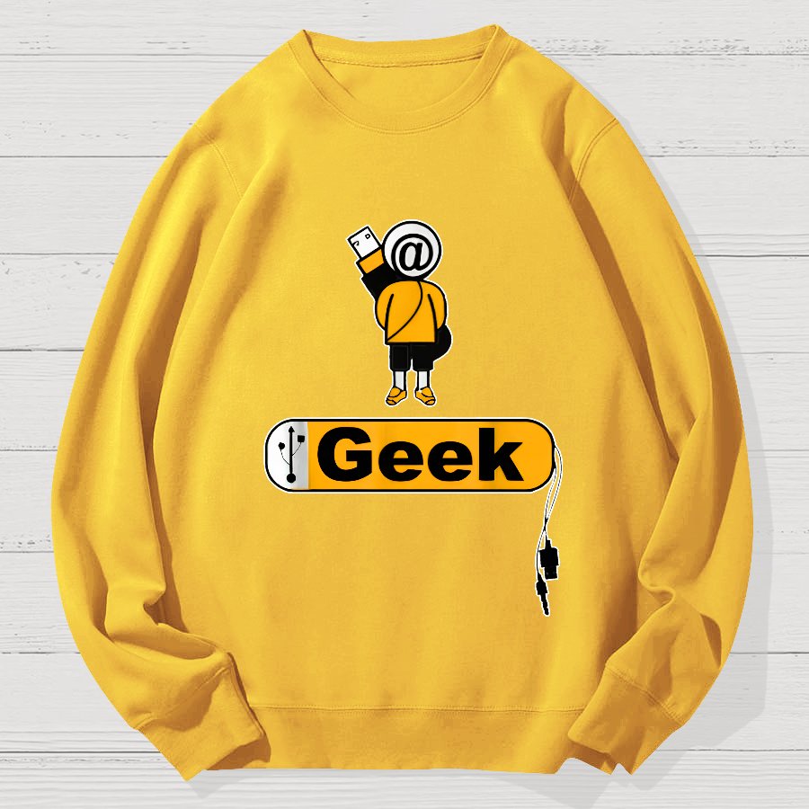 @Geek Funny Cotton Sweatshirt