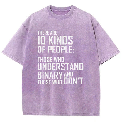 10 Kinds Of People Binary Vintage Distressed T-shirt