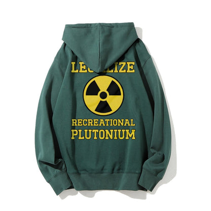 Legalize Recreational Plutonium Printed Back Cotton Hoodie