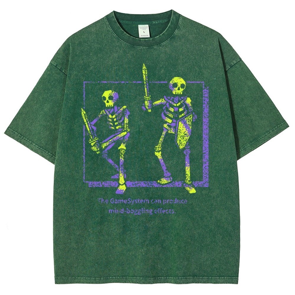 MIND-BOGGLING SKELETONS Vintage Distressed T-shirt