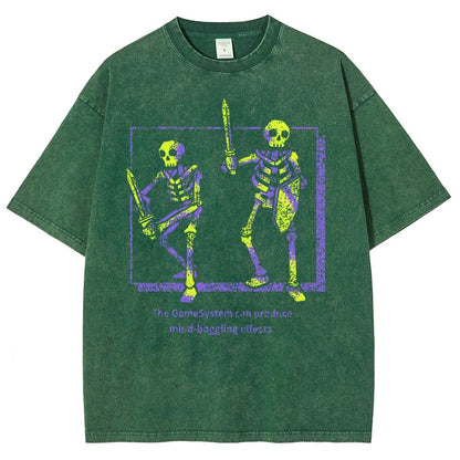 MIND-BOGGLING SKELETONS Vintage Distressed T-shirt