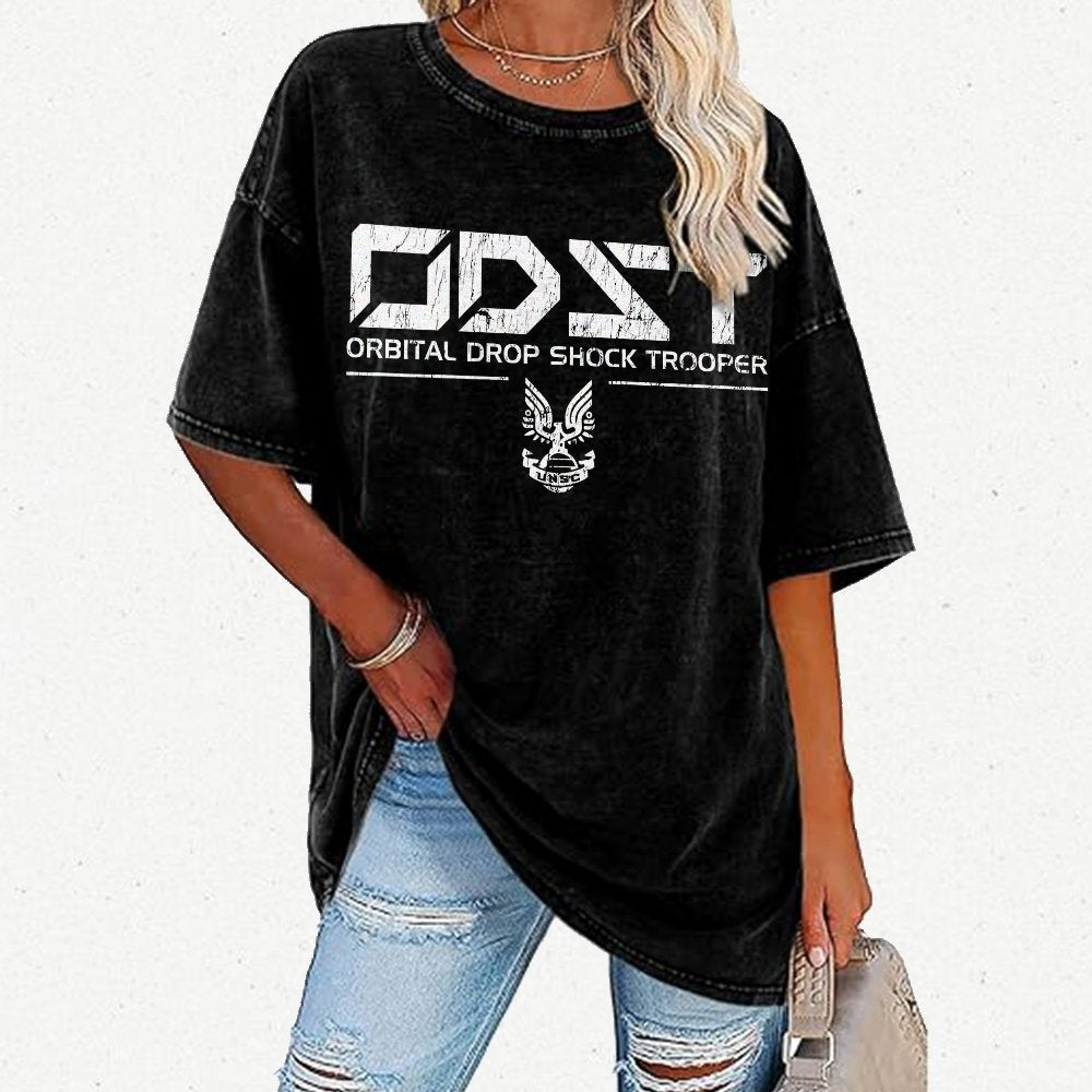 Military White Vintage Vintage Distressed T-shirt