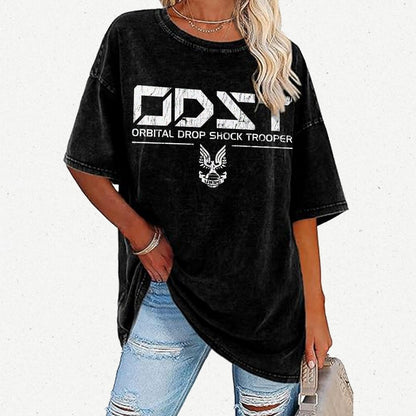 Military White Vintage Vintage Distressed T-shirt