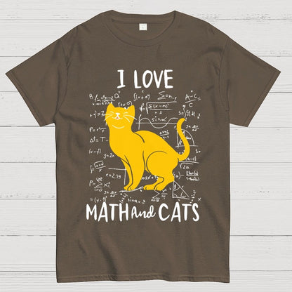 I Love Math And Cats Unisex Geek T-Shirt