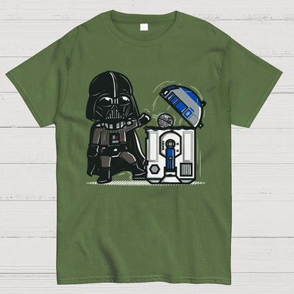 Galaxy Advanced Trash Can Geek T-Shirt
