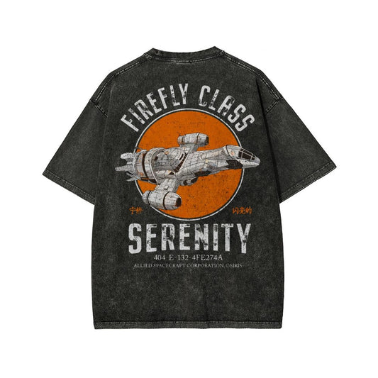 Retro Smugglers Front And Back Printing Washed T-shirt