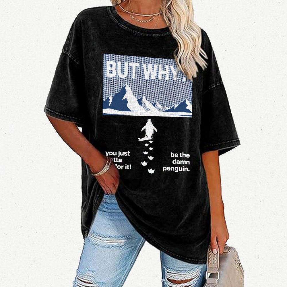 BUT WHY Vintage Distressed T-shirt