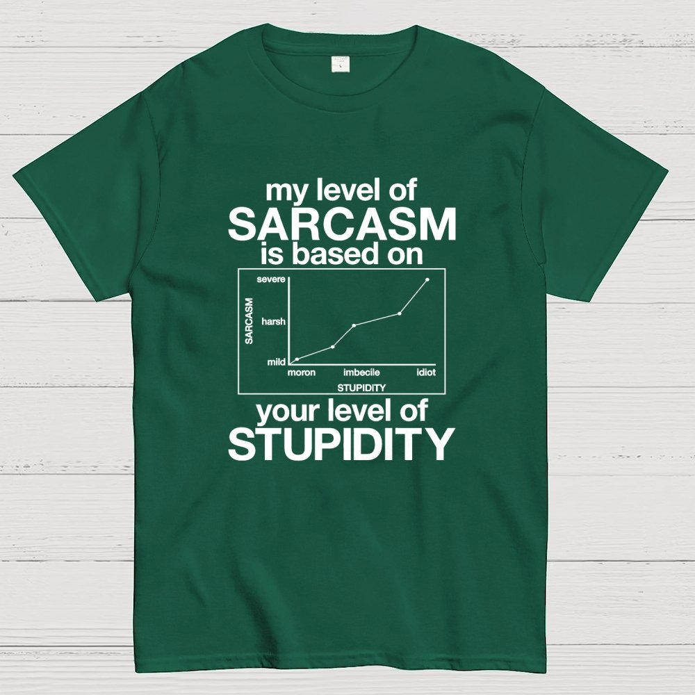 Sarcasm Level Chart Geek T-Shirt