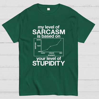 Sarcasm Level Chart Geek T-Shirt