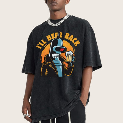 I'll Beer Back Vintage Distressed T-shirt