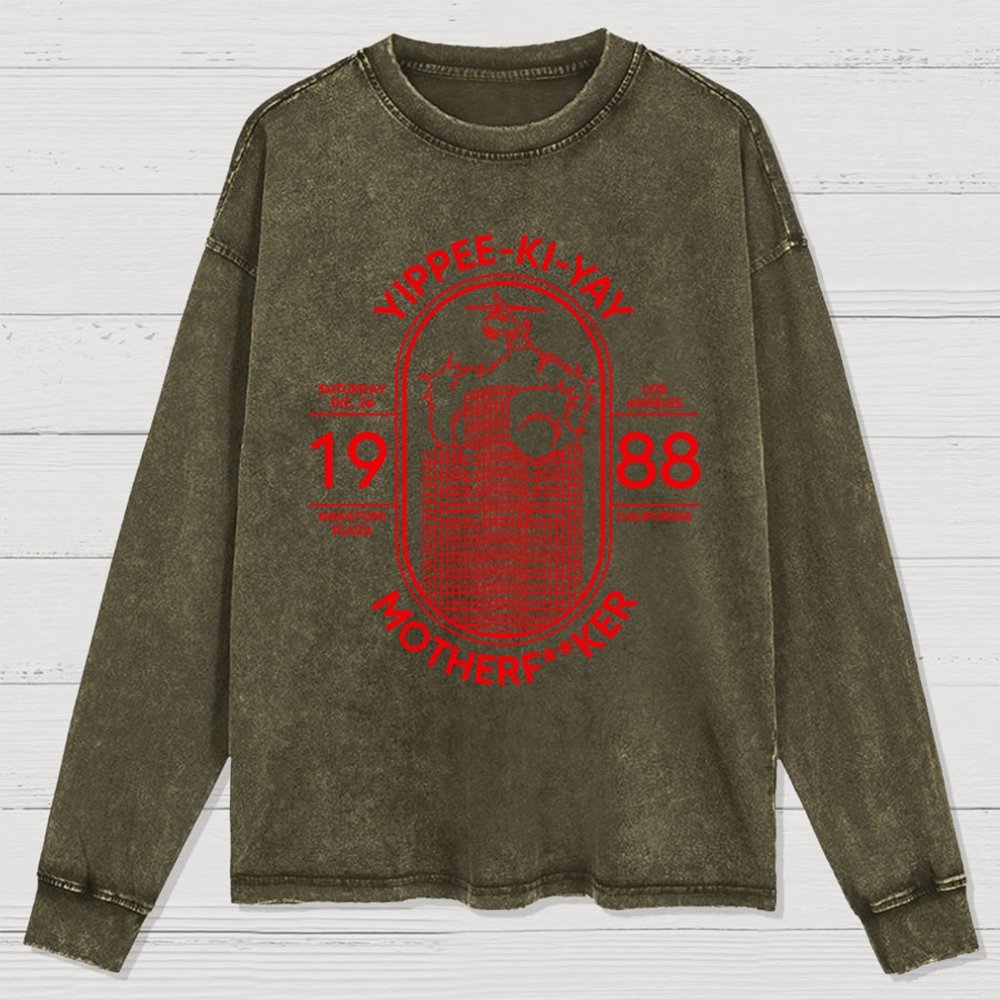 Yippie-ki-yay Washed Long Sleeve Tee