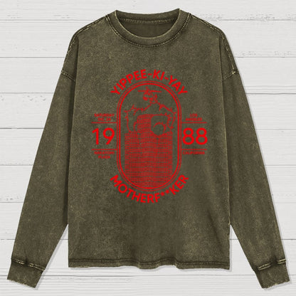 Yippie-ki-yay Washed Long Sleeve Tee