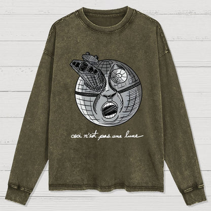 Ceci N’Est Pas Une Lune Washed Long Sleeve Tee
