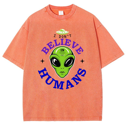 I Don't Believe in Humans Vintage Distressed T-shirt