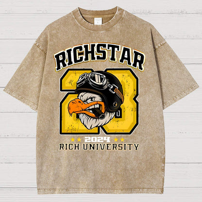 Rich Star Graphic Print Vintage Distressed T-shirt