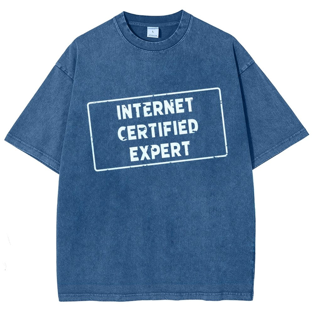 Internet Certified Expert Vintage Distressed T-shirt