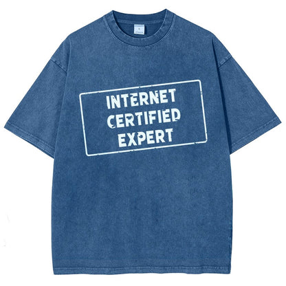Internet Certified Expert Vintage Distressed T-shirt