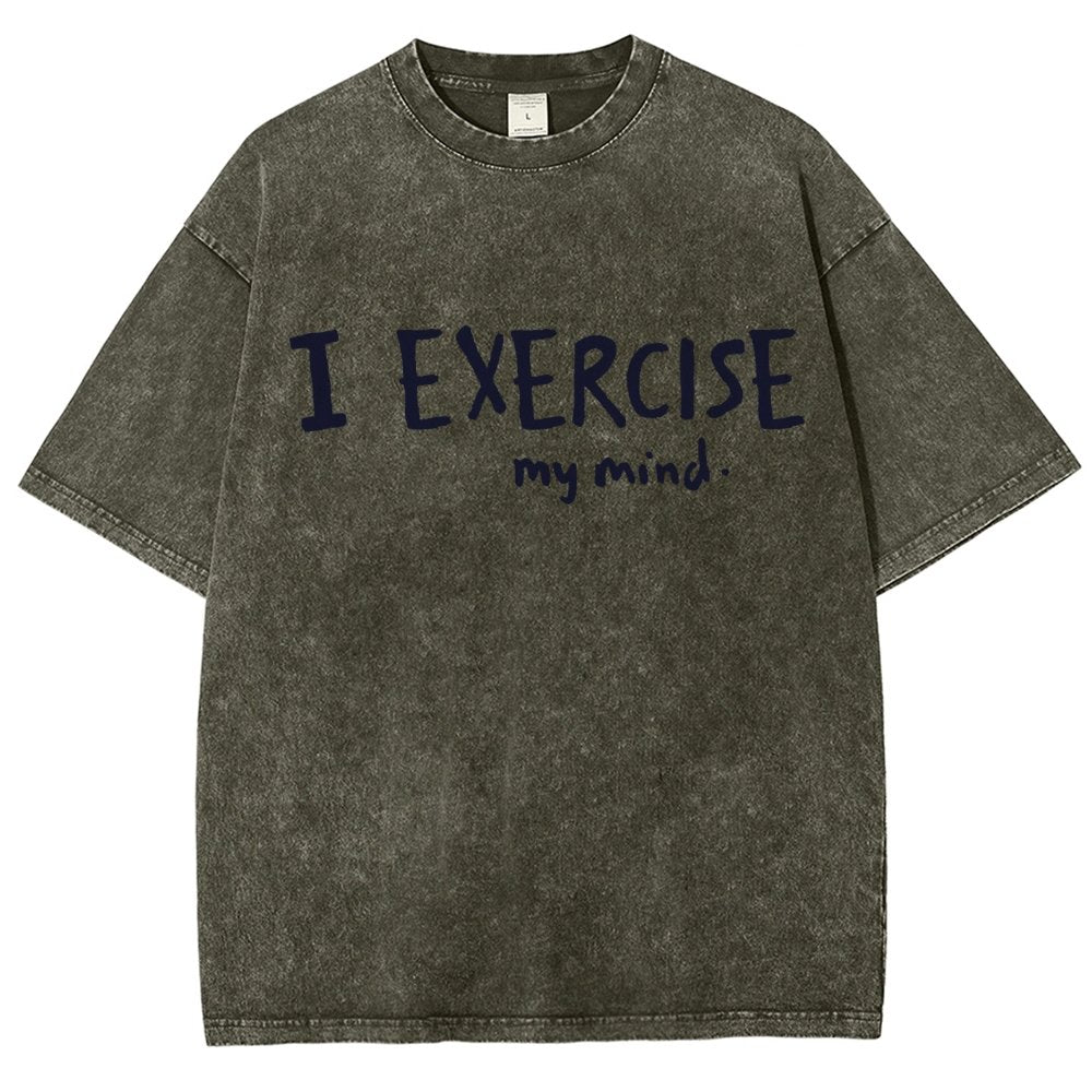 I Exercise (My Mind) Vintage Distressed T-shirt