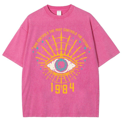 1984 George Orwell Control The Future Vintage Distressed T-shirt