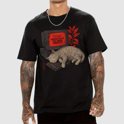 System Crash Cat Geek T-Shirt