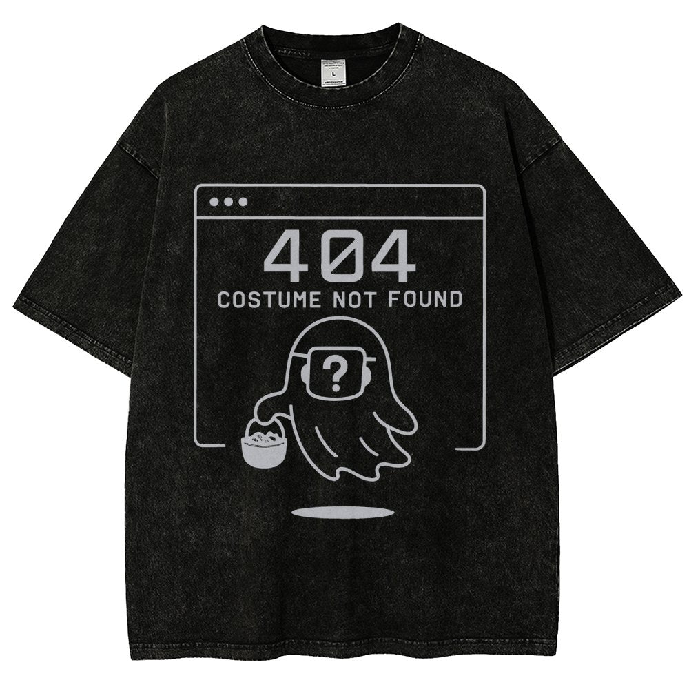 404 Costume Not Found  Funny Tech Halloween Vintage Distressed T-shirt