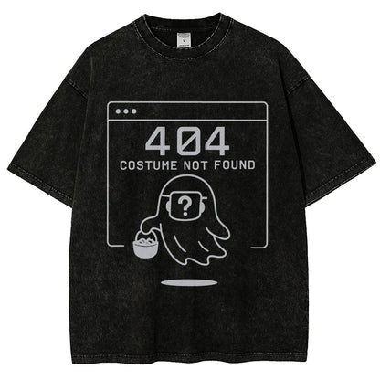 404 Costume Not Found  Funny Tech Halloween Vintage Distressed T-shirt