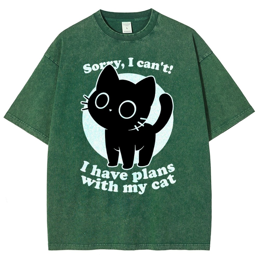 I Like Cats Not People - Cute Irony Pet Vintage Distressed T-shirt