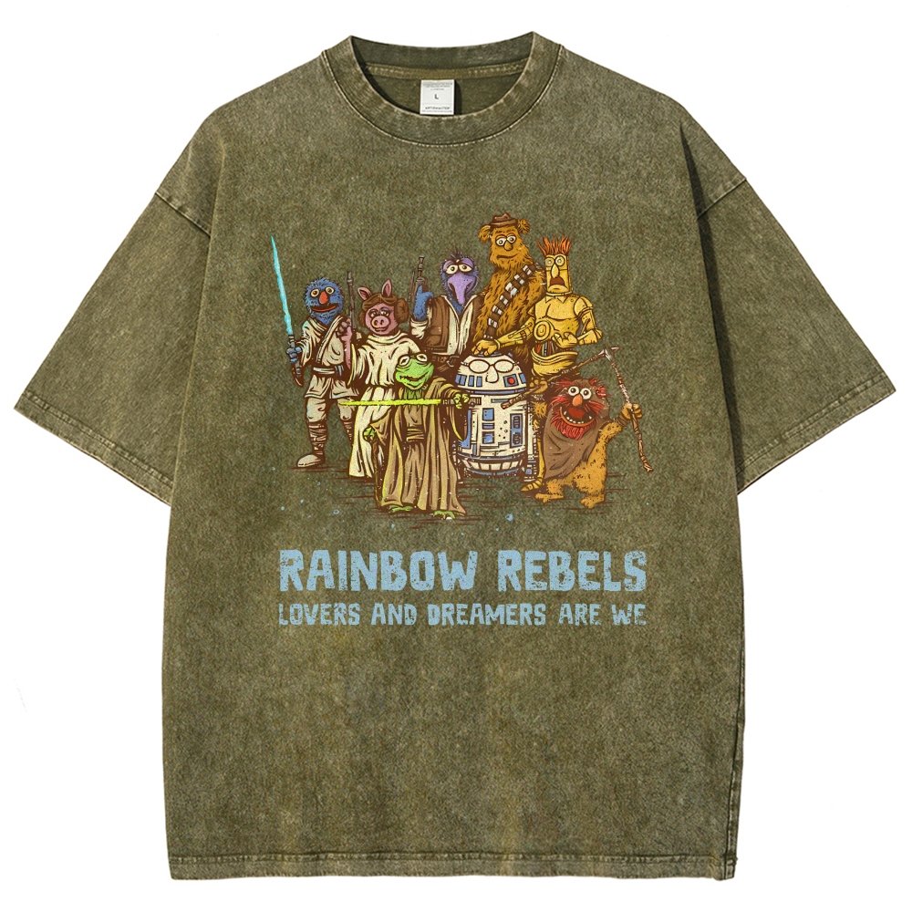 Rainbow Rebels Vintage Distressed T-shirt
