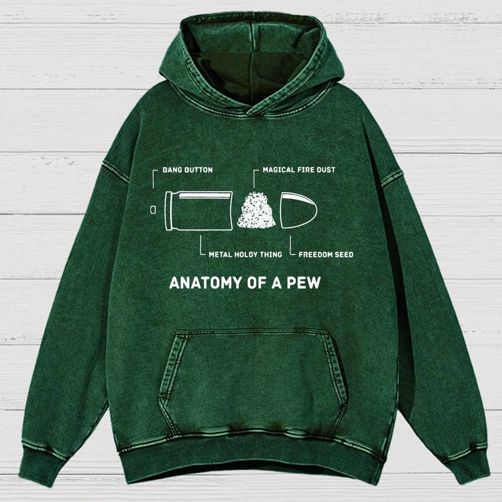 Anatomy Of A Pew Vintage Distressed Hoodie
