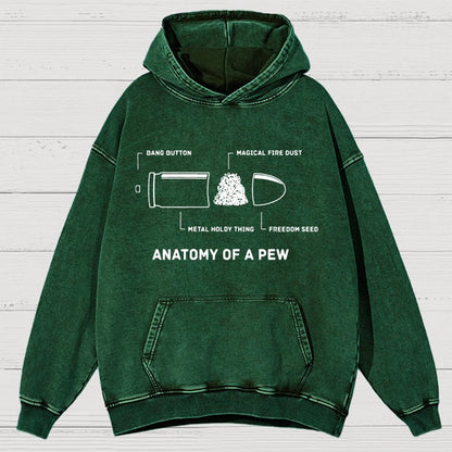 Anatomy Of A Pew Vintage Distressed Hoodie