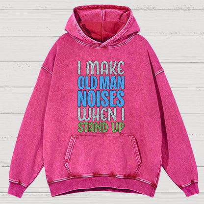 Old Man Noises Vintage Distressed Hoodie