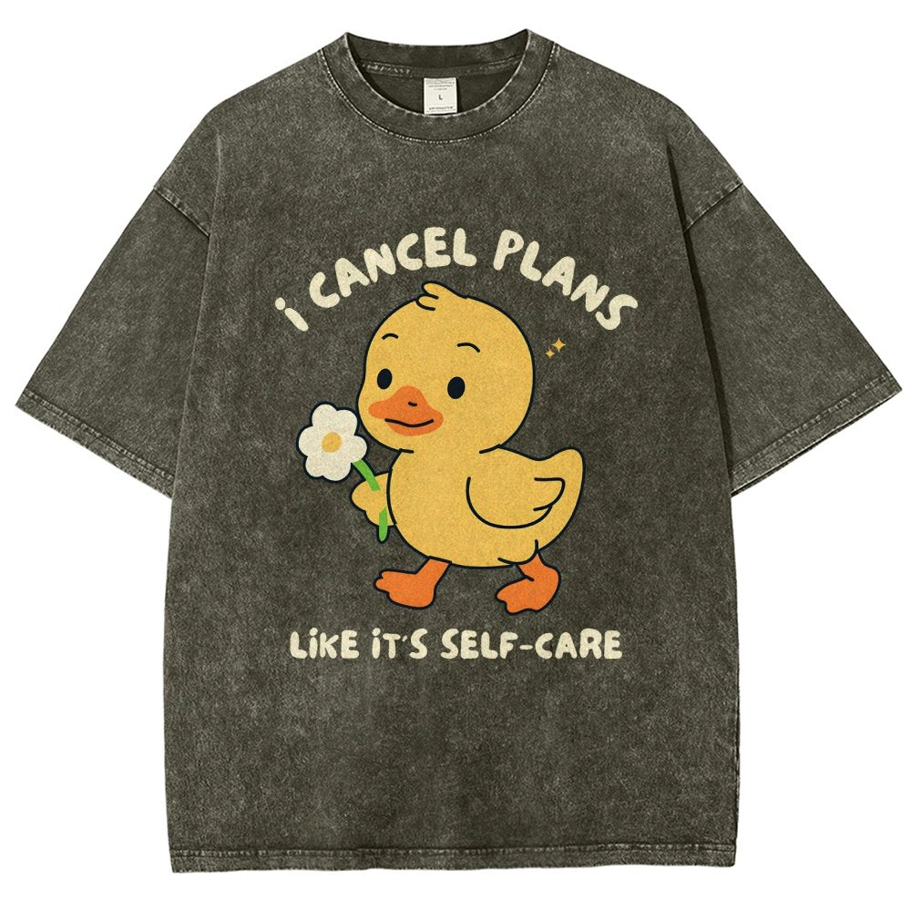 I Cancel Plans Vintage Distressed T-shirt