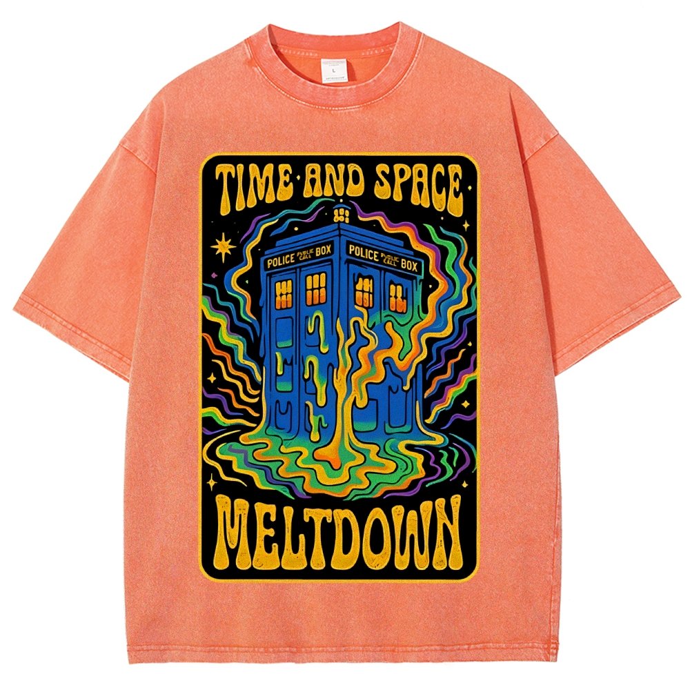 Time And Space Meltdown Vintage Distressed T-shirt