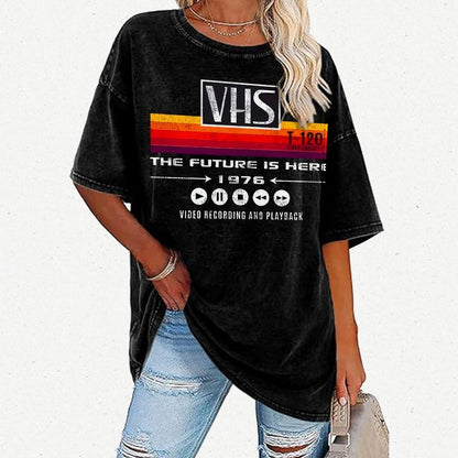 VHS- The Future Is Here Vintage Distressed T-shirt