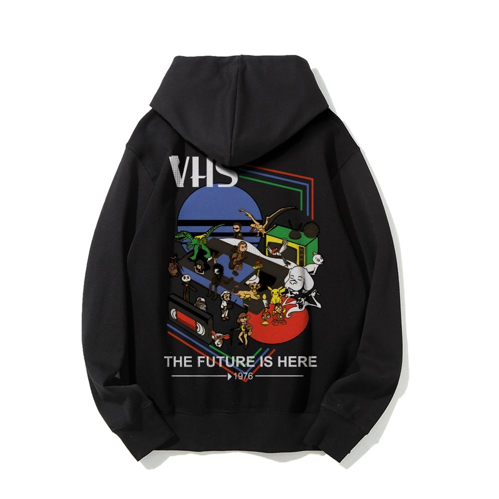The Future Is Here Printed Back Unisex Cotton Hoodie