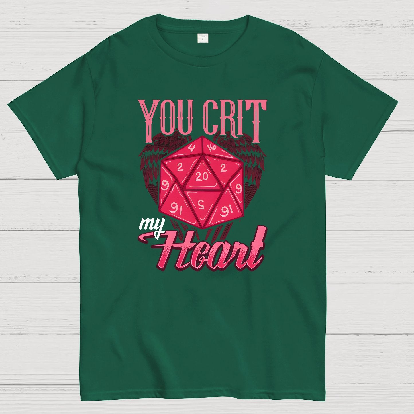 You Crit My Heart Fun Board Game Valentine's Day Nerd T-Shirt