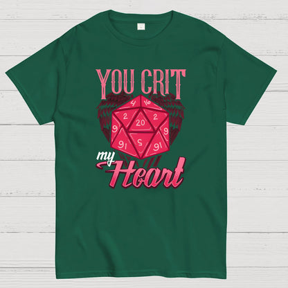 You Crit My Heart Fun Board Game Valentine's Day Nerd T-Shirt