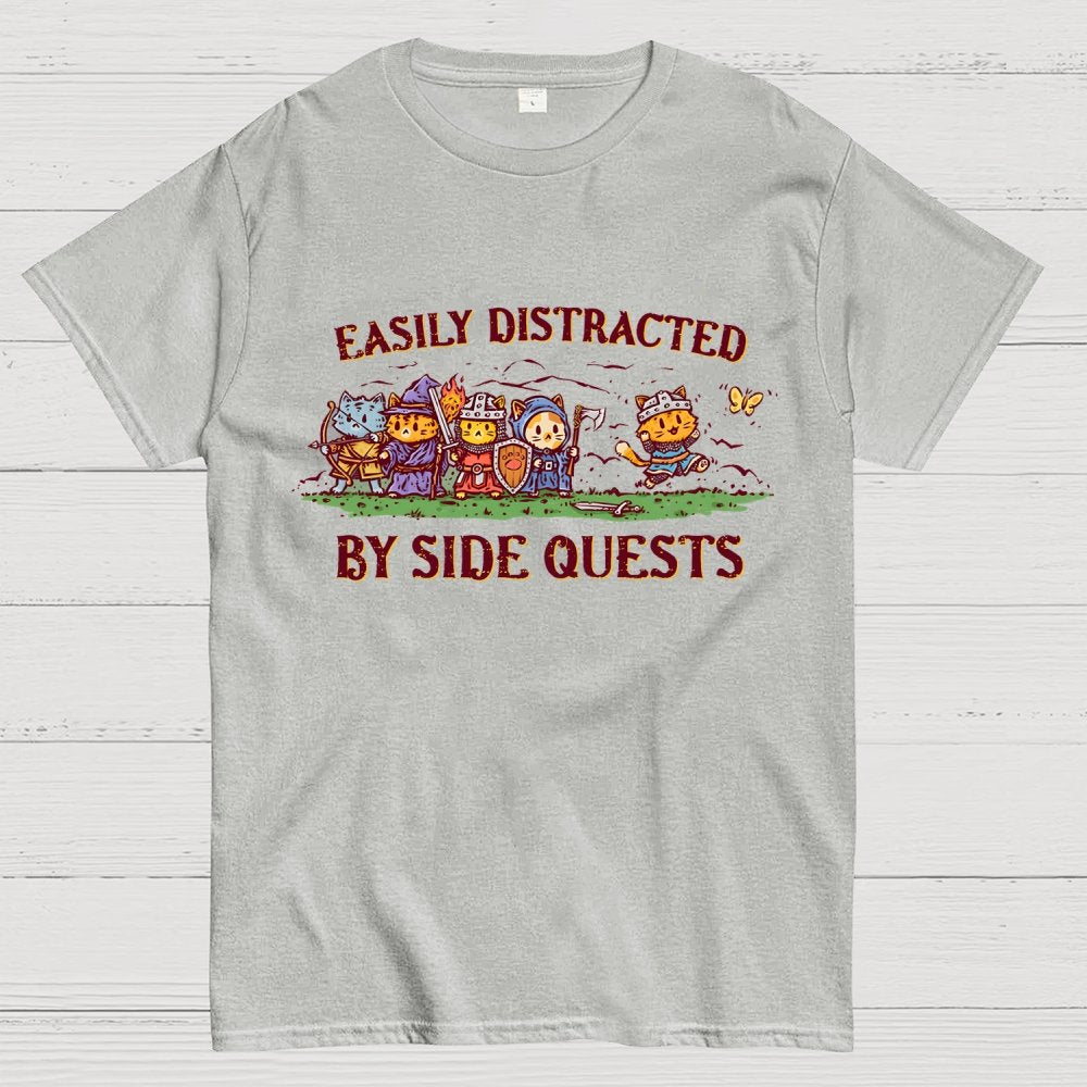 Easily Distracted By Side Quests Geek T-Shirt