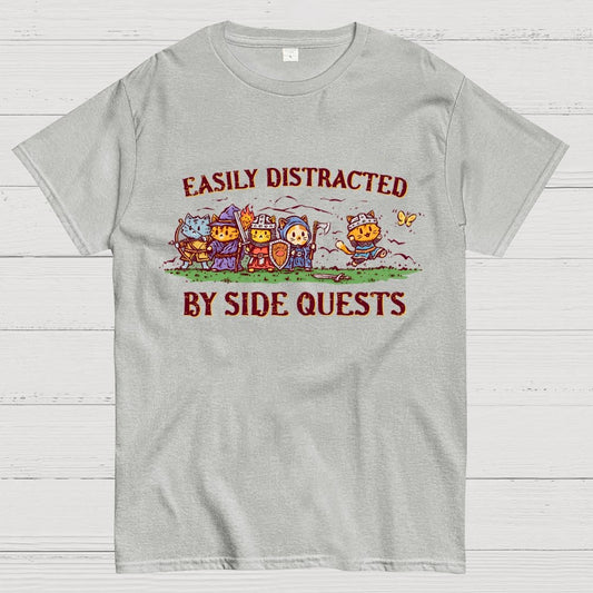 Easily Distracted By Side Quests Geek T-Shirt