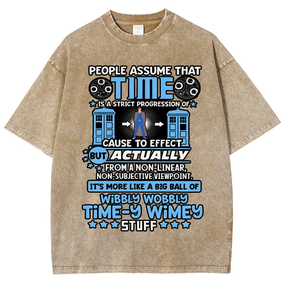 Wibbly Wobbly Timey Wimey Stuff  Vintage Distressed T-shirt
