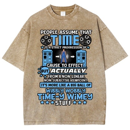 Wibbly Wobbly Timey Wimey Stuff  Vintage Distressed T-shirt