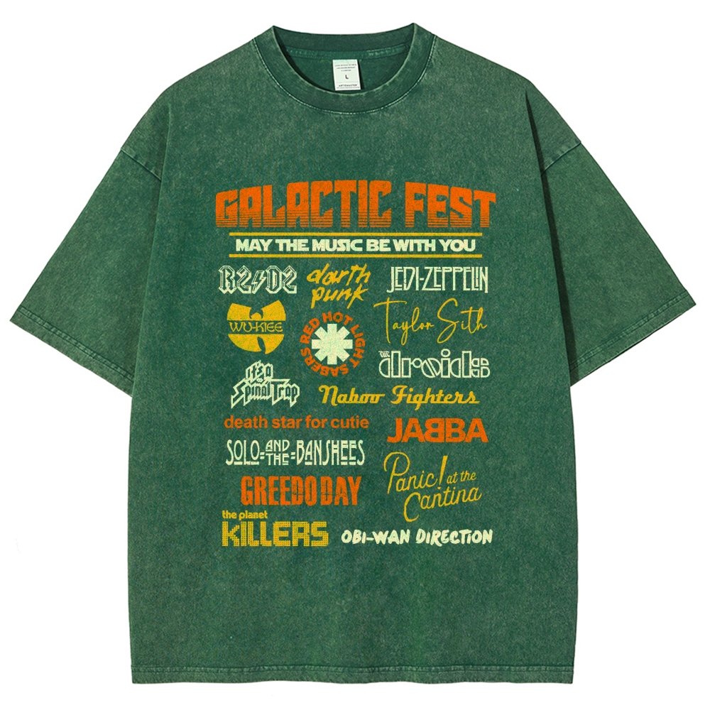 Galactic Fest Vintage Distressed T-shirt